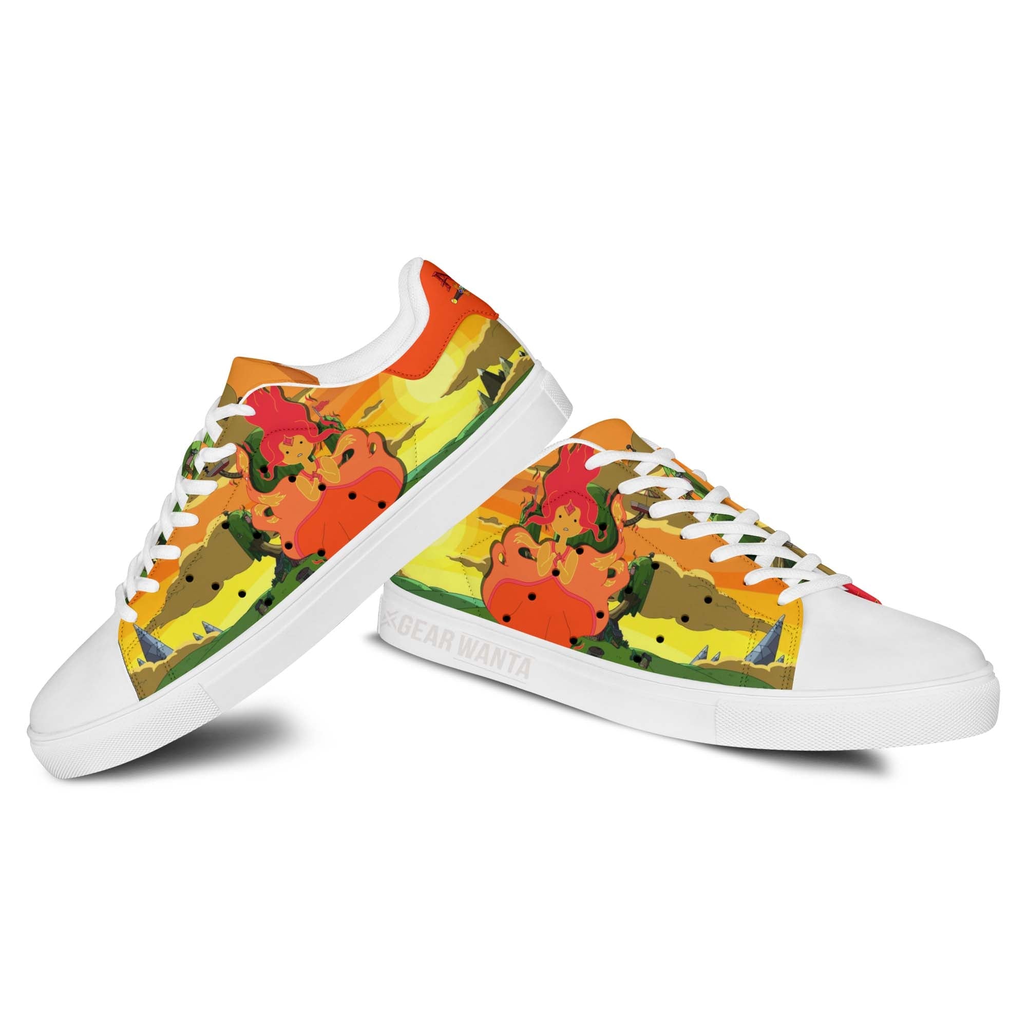 Adventure Time Fire Princess Skate Shoes Custom For Fans