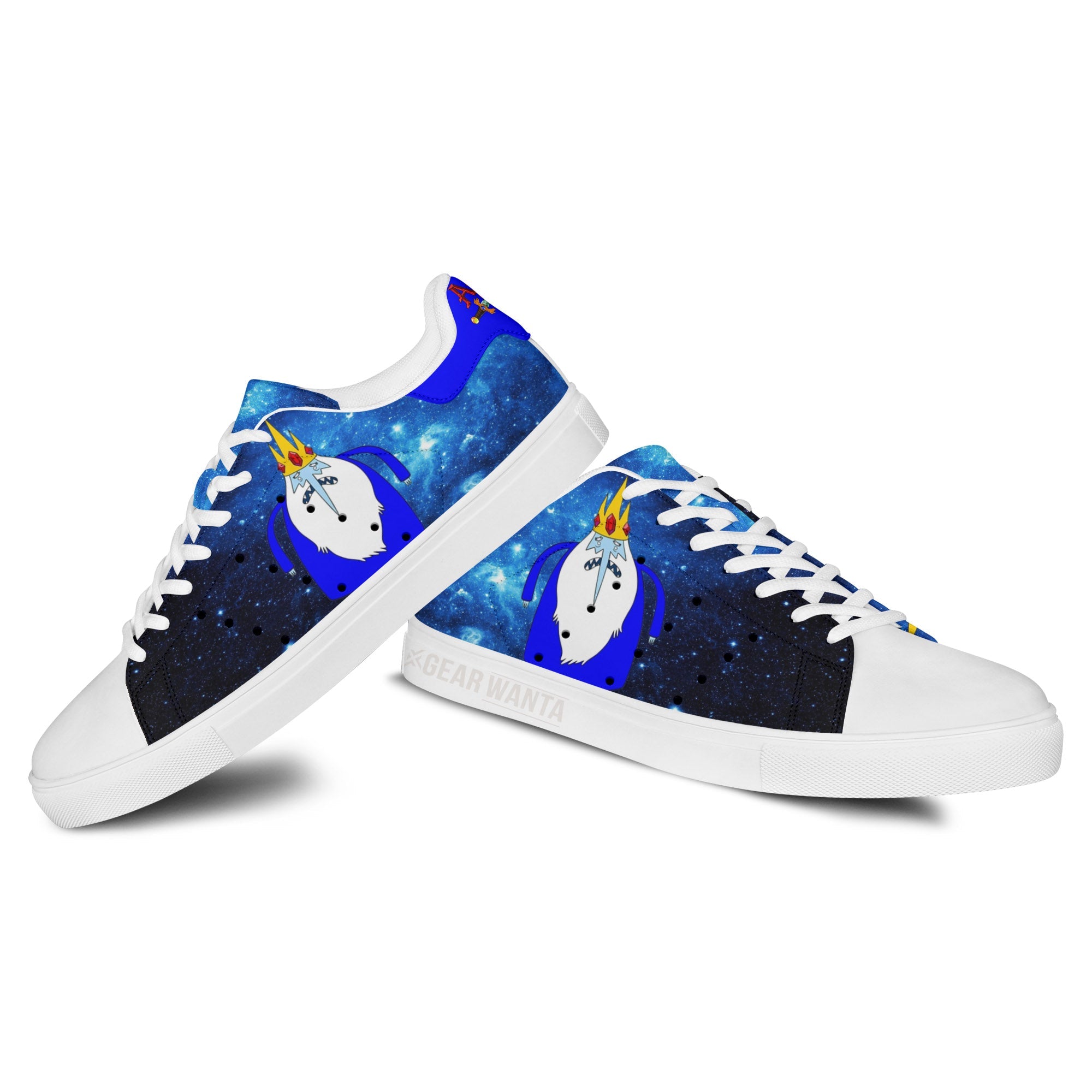 Adventure Time Ice King Galaxy Skate Shoes Custom