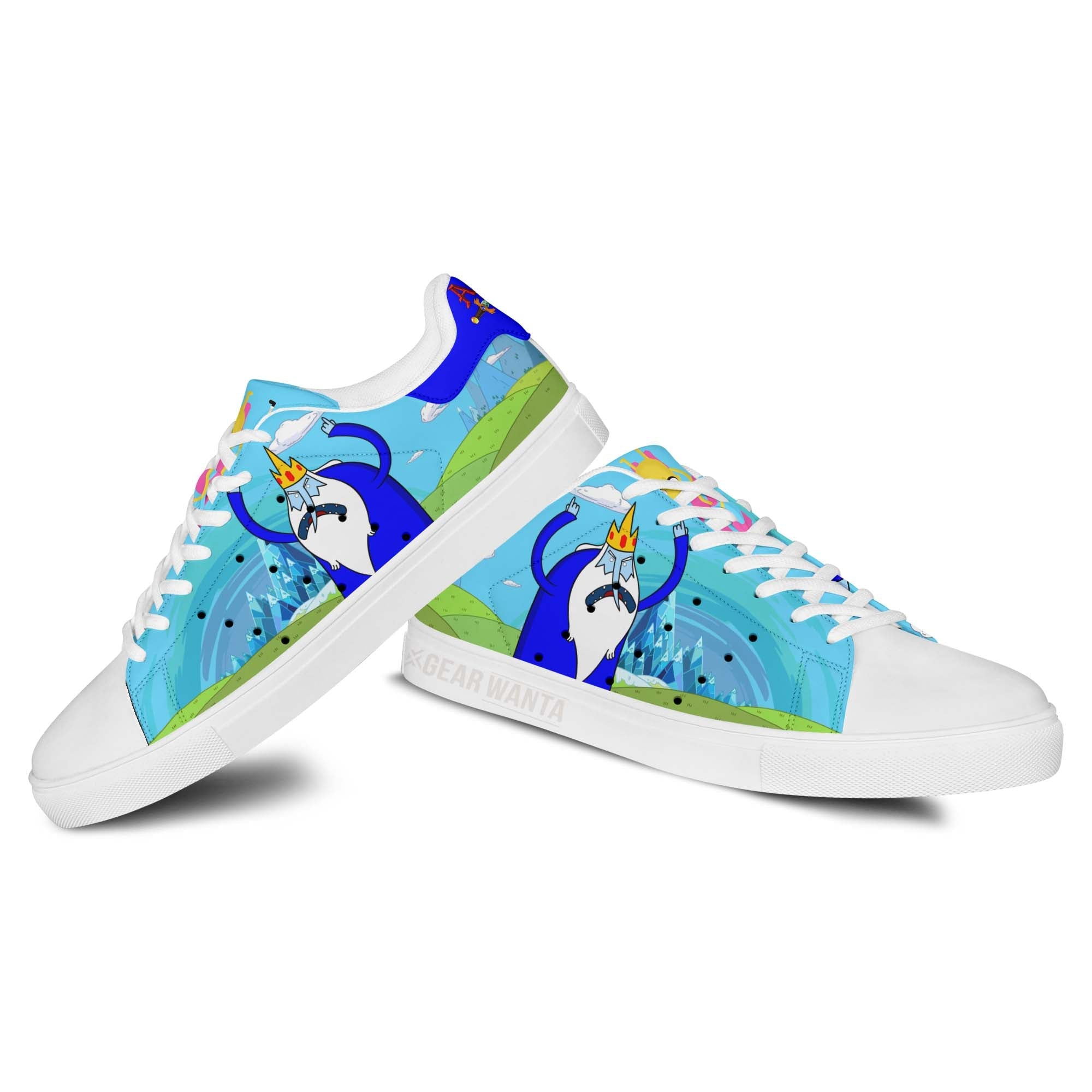 Adventure Time Ice King Land of Ooo Skate Shoes Custom