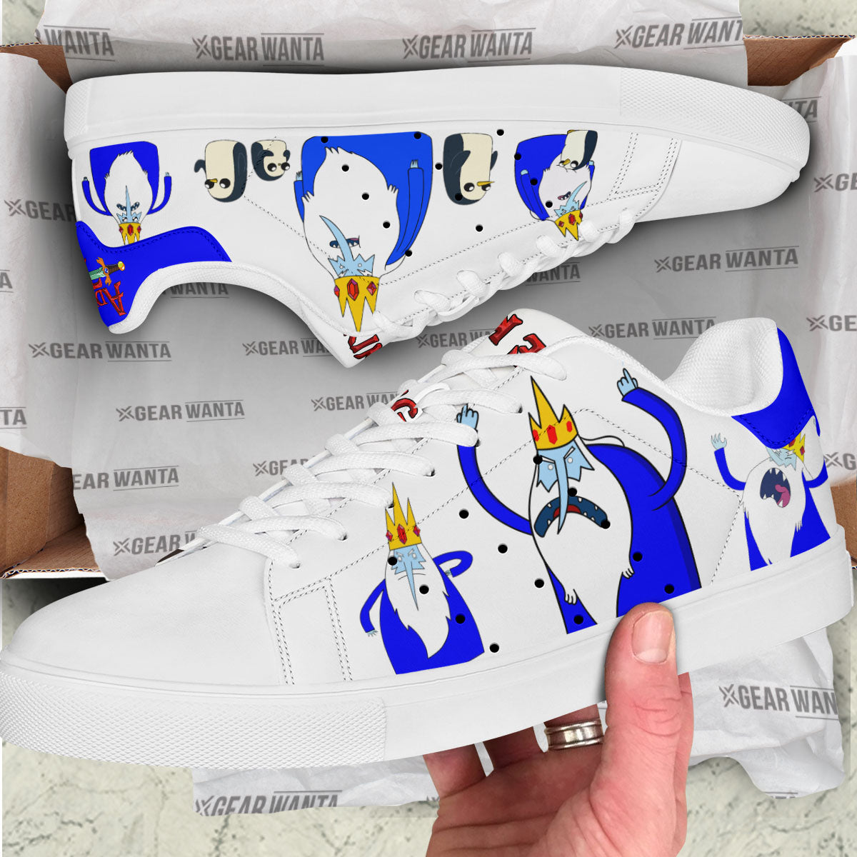 Adventure Time Ice King Skate Shoes Custom