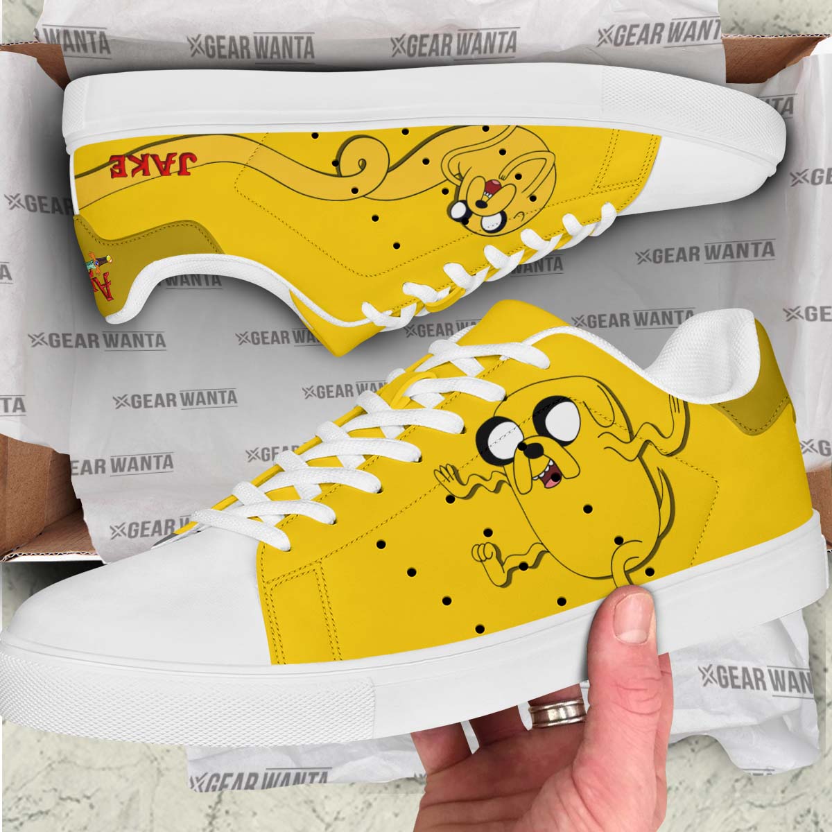 Adventure Time Jake the Dog Skate Shoes Custom For Fans