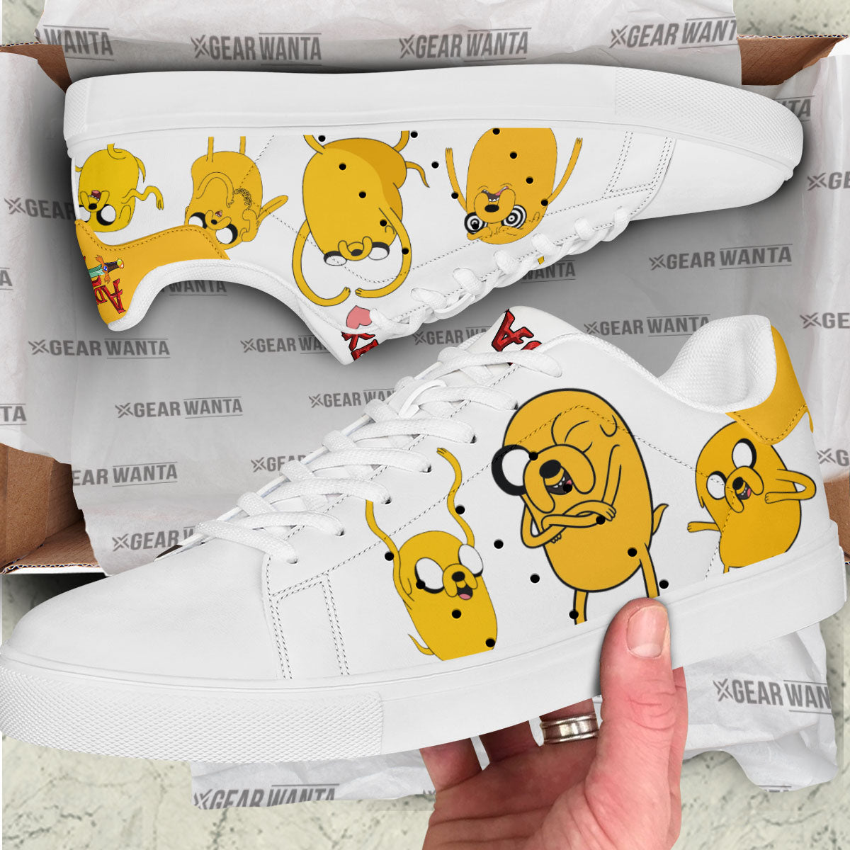 Adventure Time Jake The Dog Skate Shoes Custom