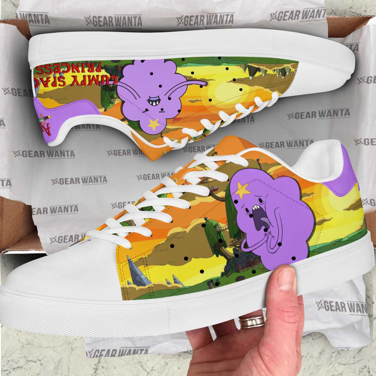 Adventure Time Lumpy Space Princess Skate Shoes Custom For Fans