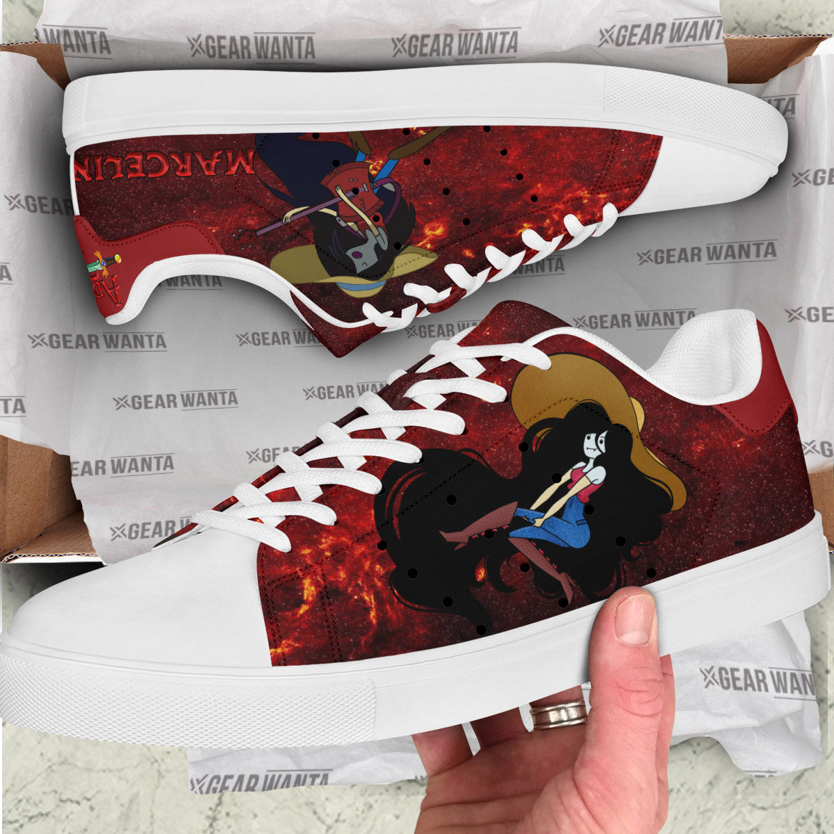 Adventure Time Marcelin Galaxy Skate Shoes Custom