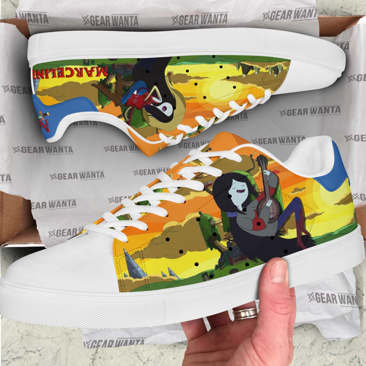 Adventure Time Marceline the Vampire Queen Skate Shoes Custom