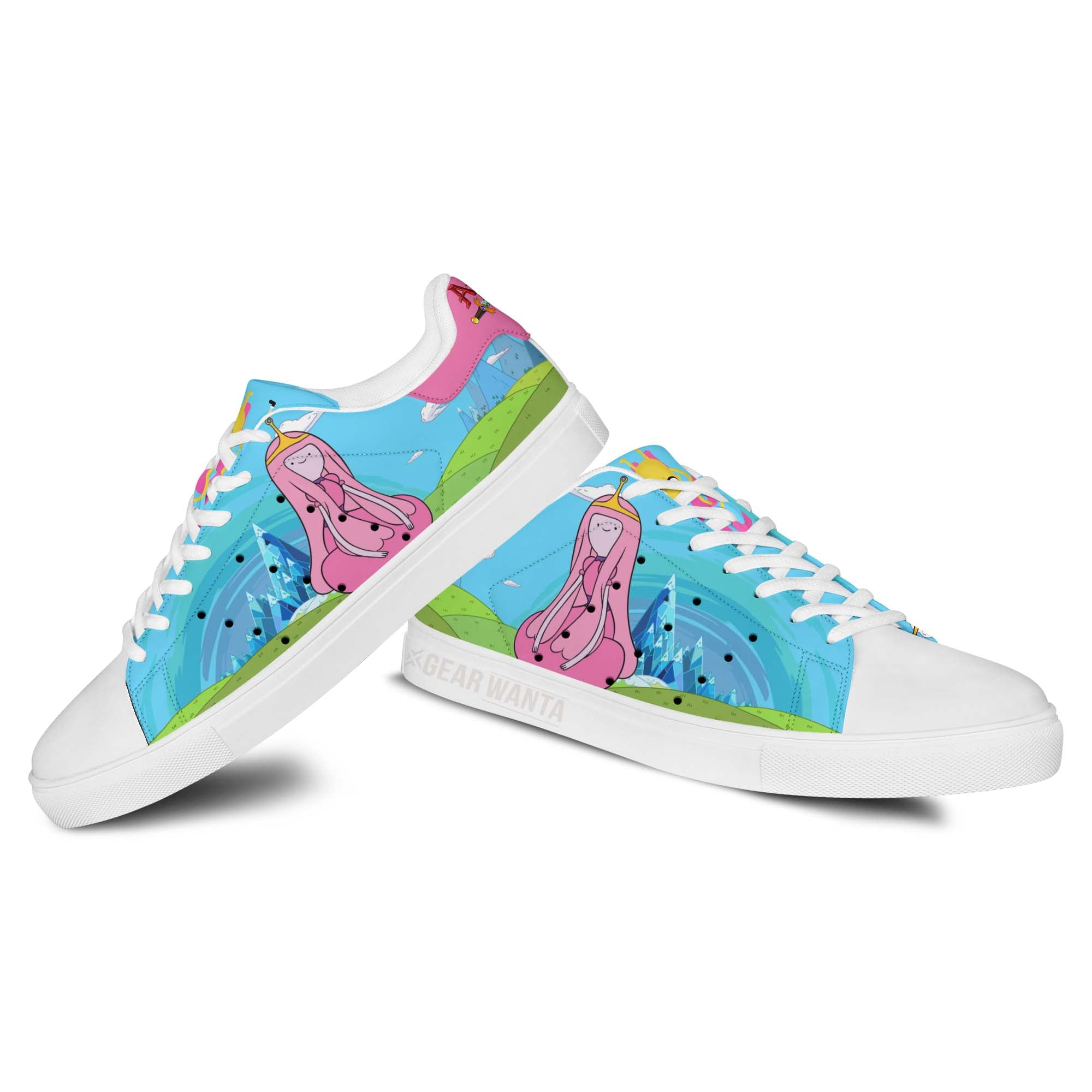 Adventure Time Princess Bubblegum Land of Ooo Skate Shoes Custom