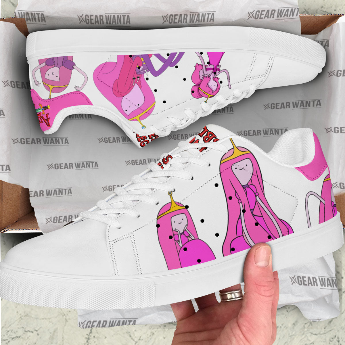 Adventure Time Princess Bubblegum Skate Shoes Custom