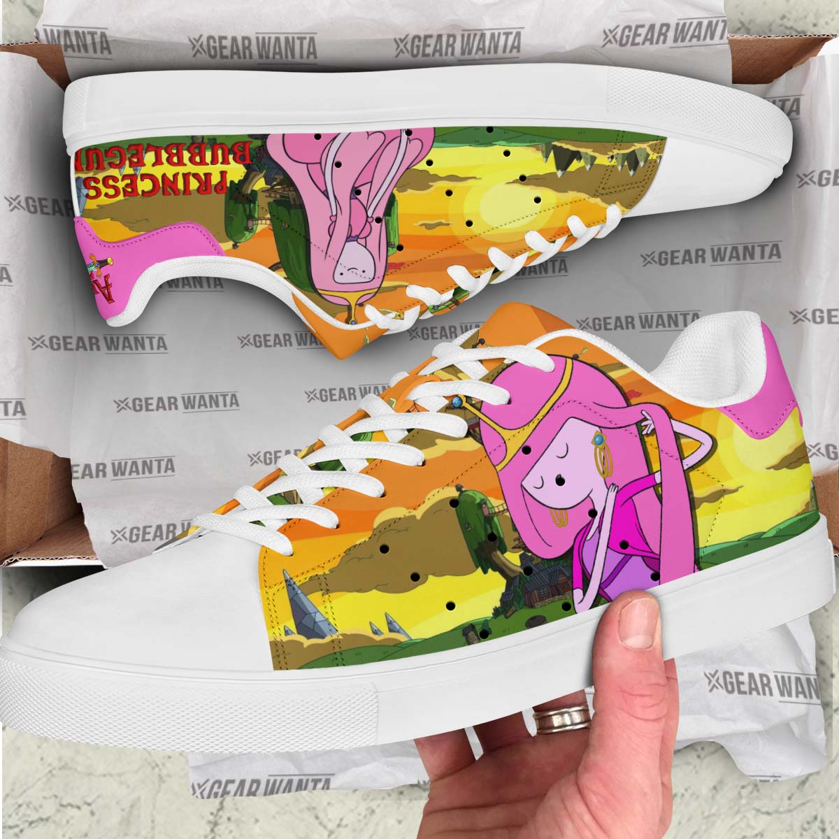 Adventure Time Princess Bubblegum Skate Shoes Custom For Fans
