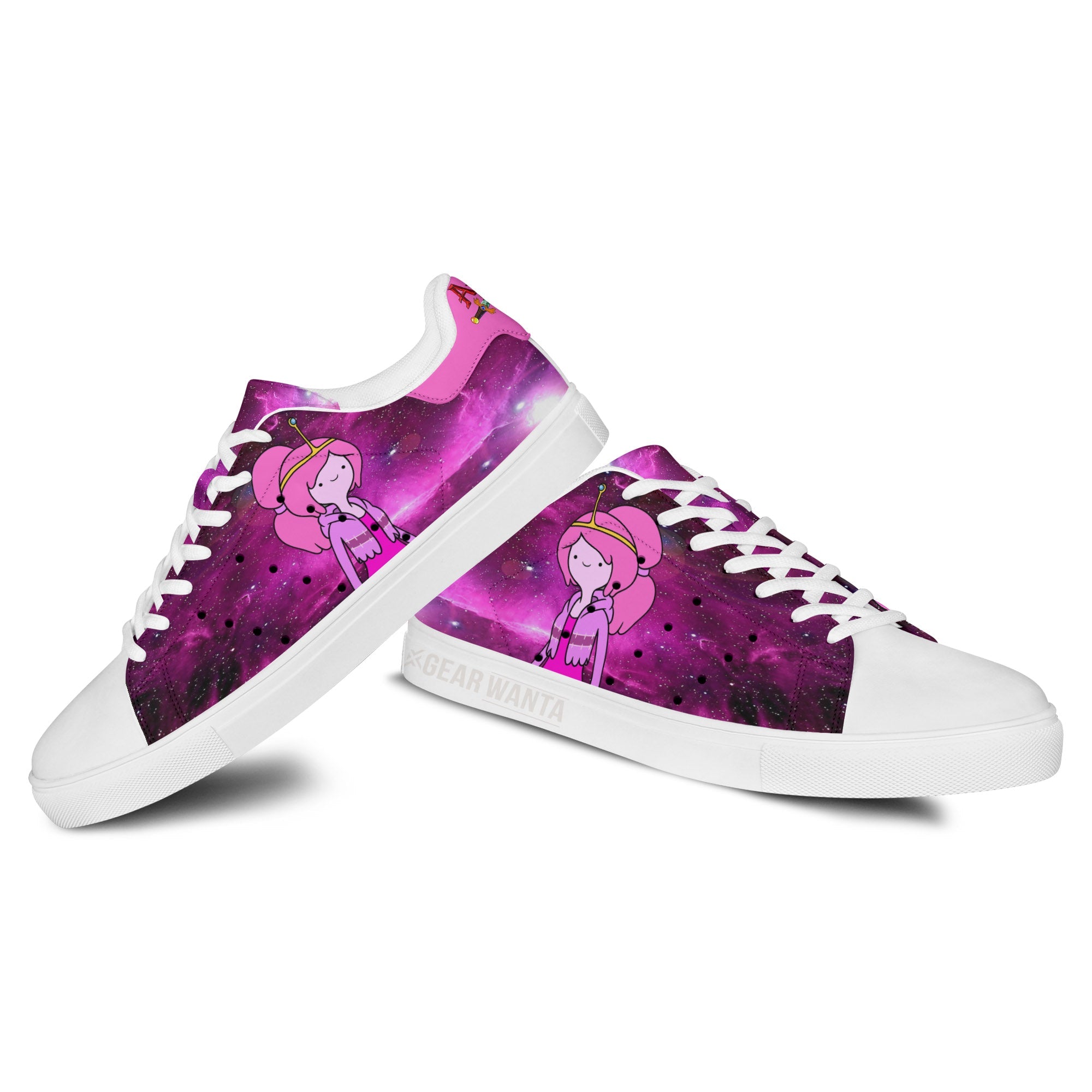 Adventure Time Princess Bubblegun Galaxy Skate Shoes Custom