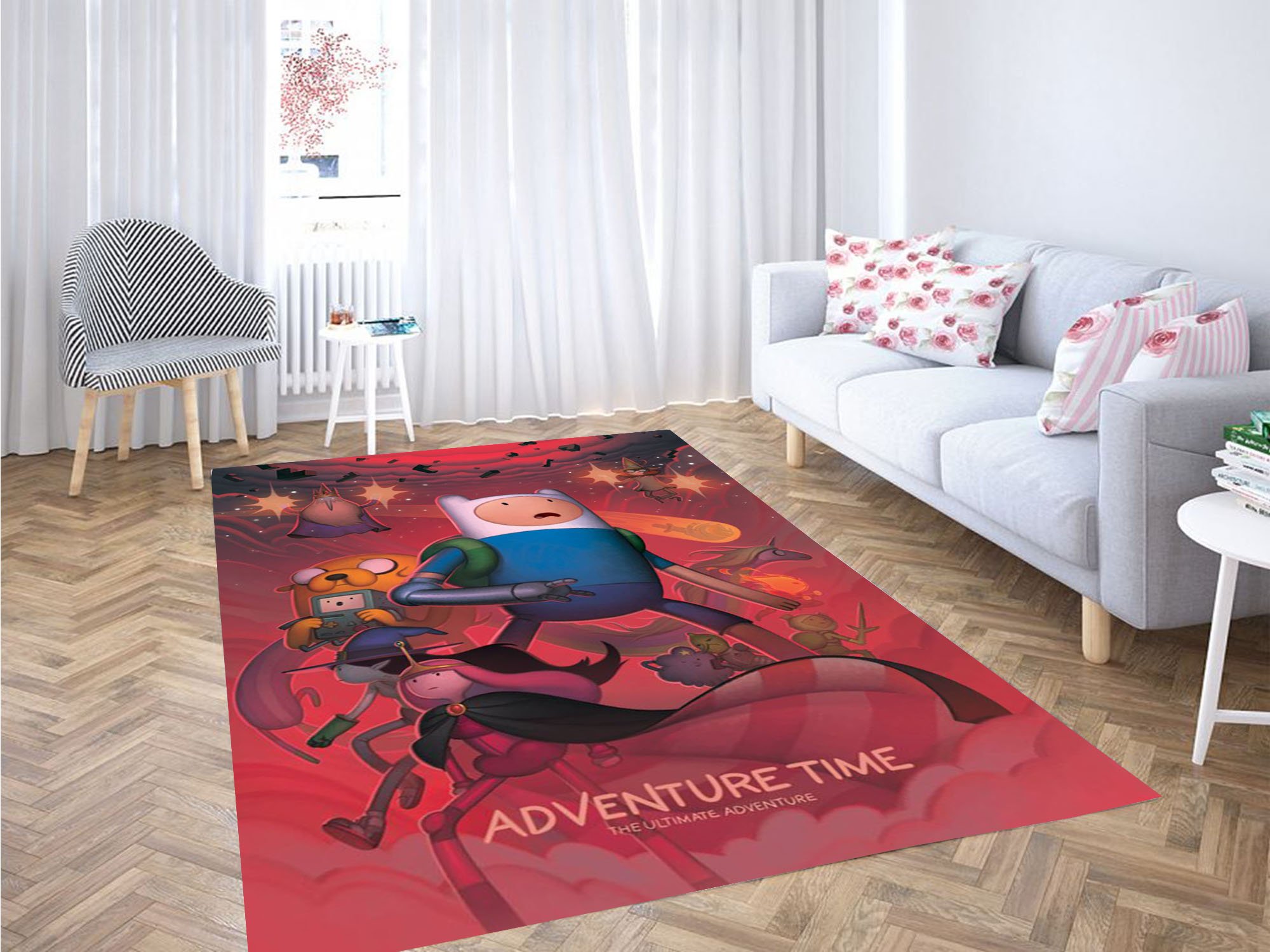 Adventure Time Wallpaper Carpet Rectangle Rug