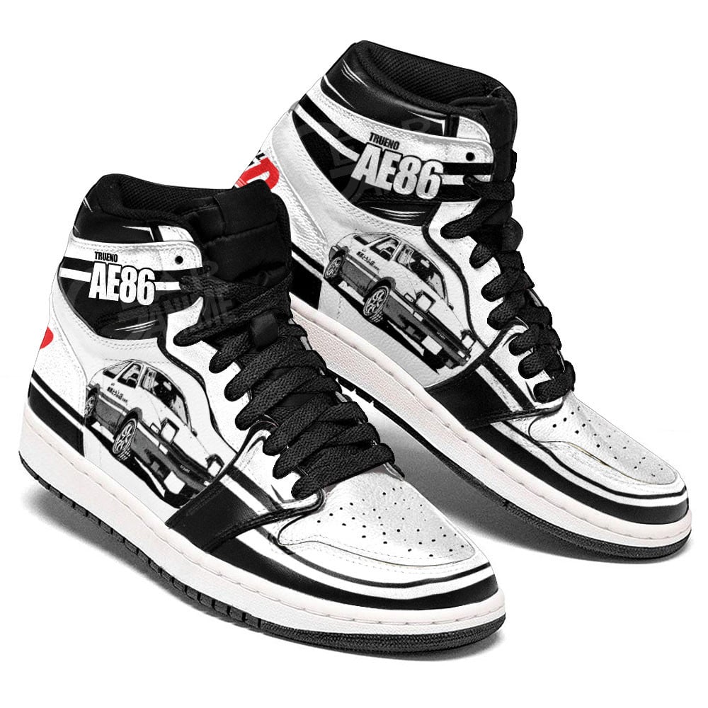 AE86 Trueno JD1s Sneakers Initial D Anime Shoes, Air Jordan Hightop