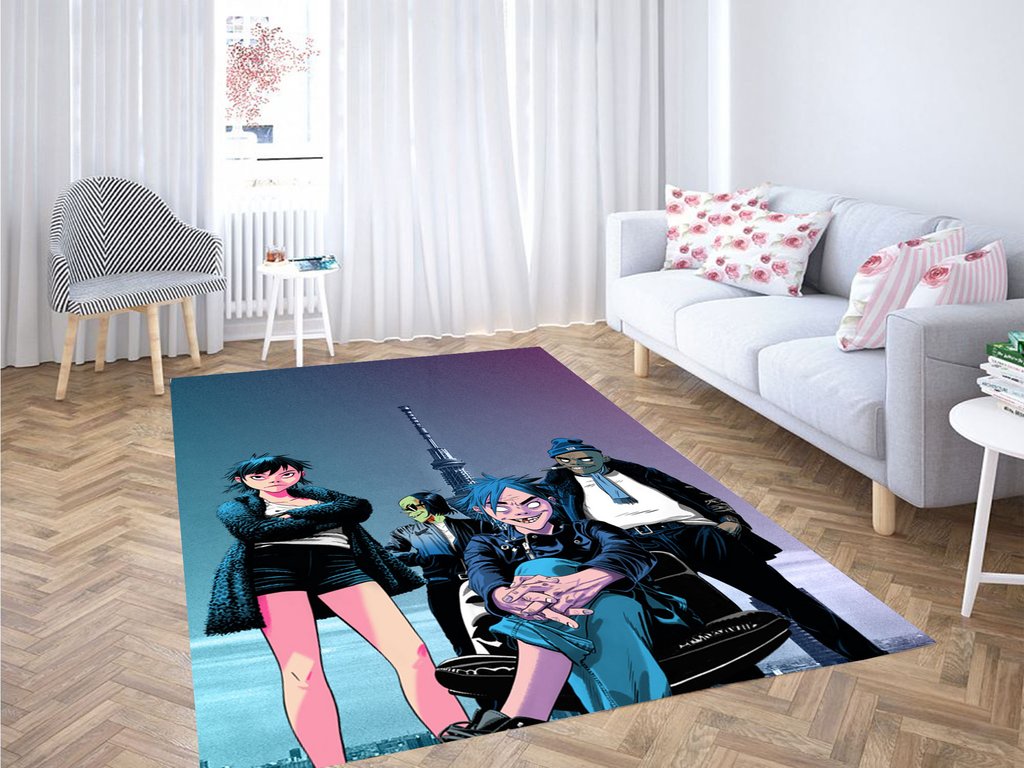 Aesthetic Gorillaz Band Living Room Modern Carpet Rectangle Rug