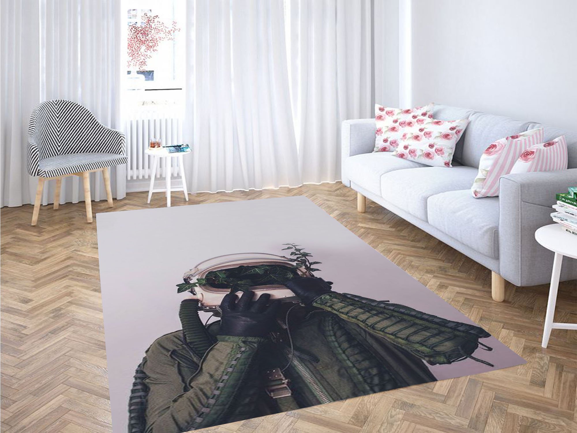 Aesthetic Wallpaper Astronaut Carpet Rectangle Rug