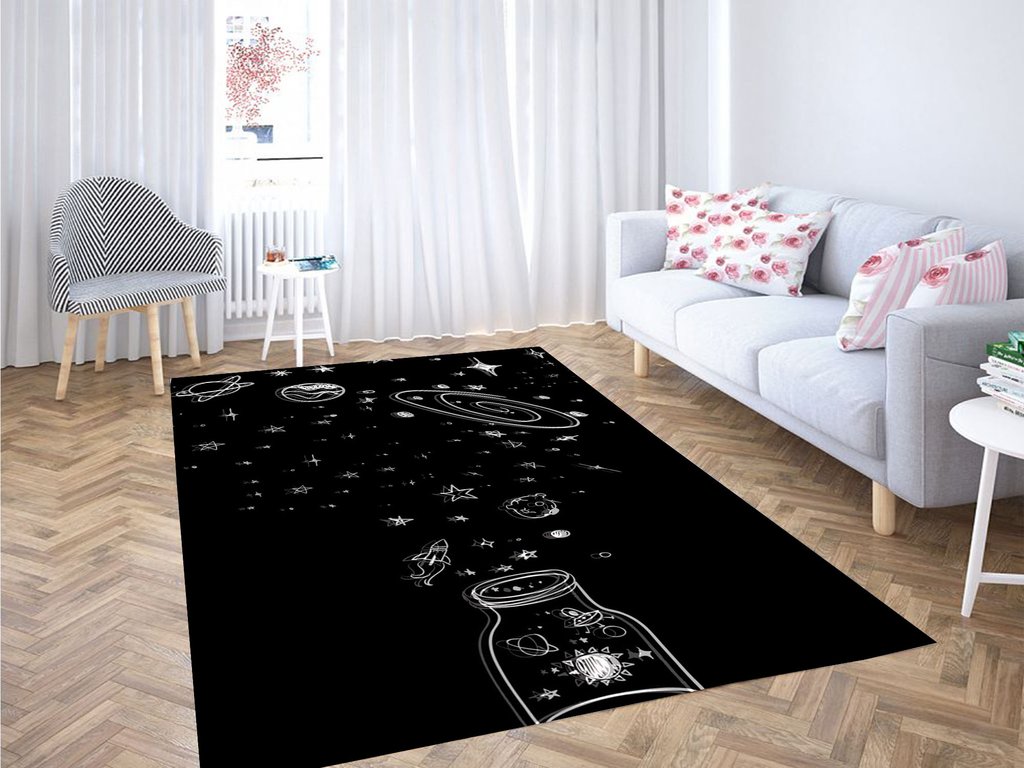 Aethetic Galaxy Living Room Modern Carpet Rectangle Rug