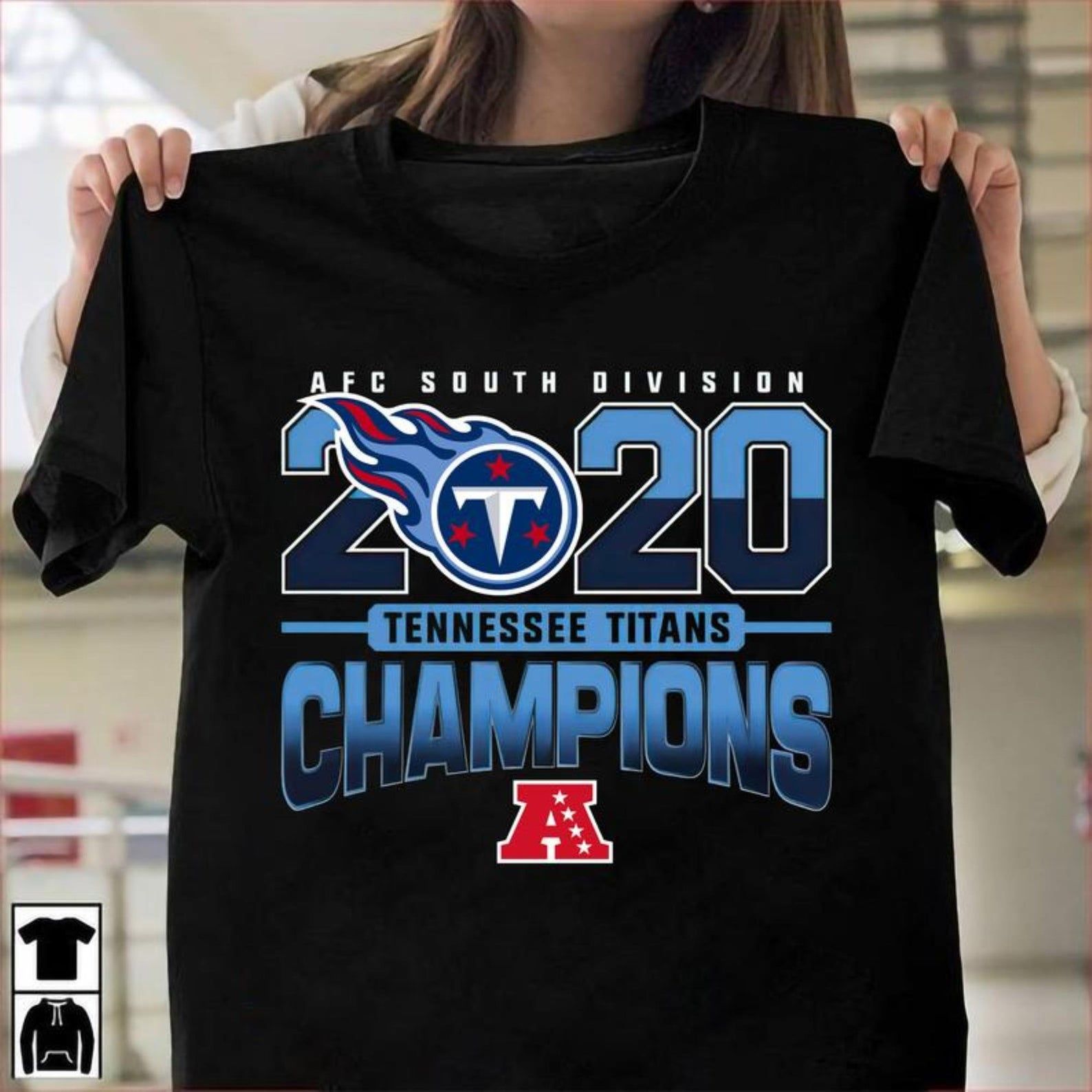 Afc South Division Champions Tennessee Titans 2020 T-Shirt  2021 Tennessee Titans Football Shirt Gifts Shirt For