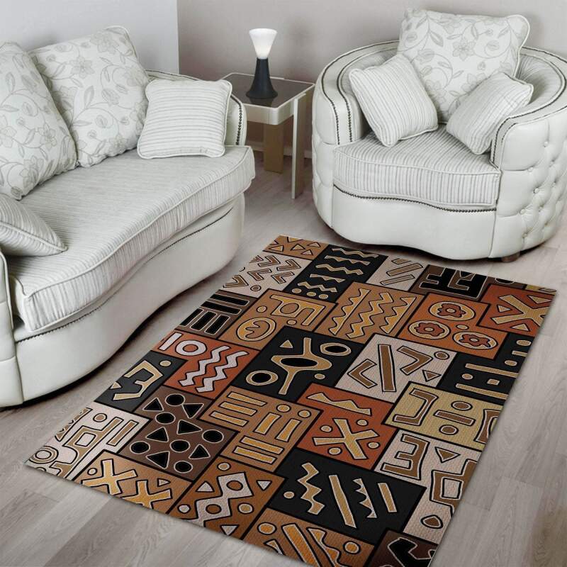 African Art Limited Edition Rectangle Rug