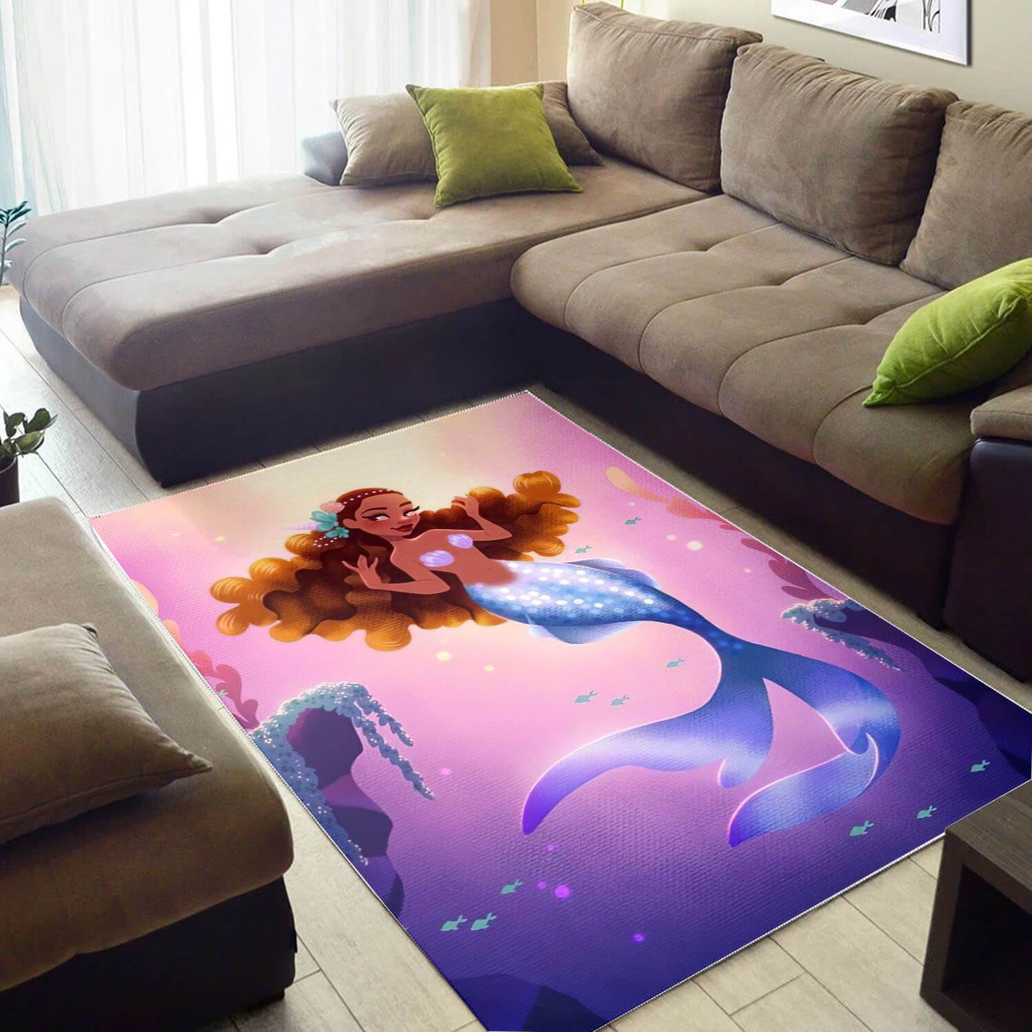 African Beautiful Black Woman With Afro Inspired Themed House Rectangle Rug