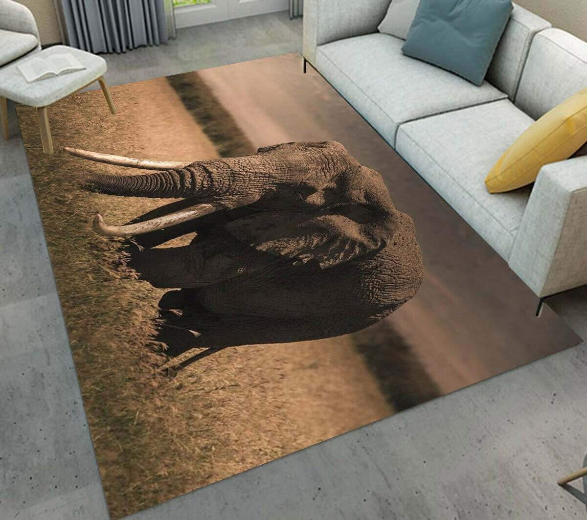 African Elephant Limited Edition Rectangle Rug