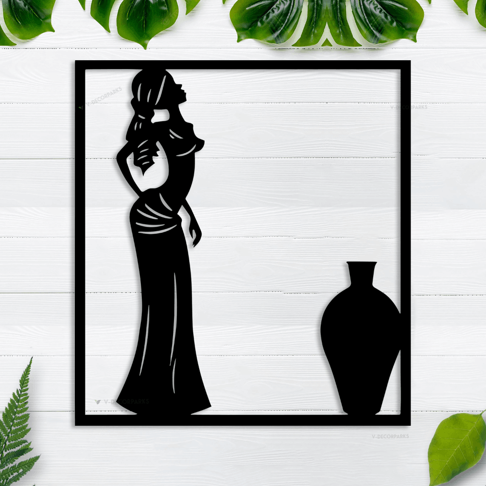 African Woman Metal Wall Art With Led Lights, African American Bedroom Wall Decor, African Style Woman Figure Art, African Queen Decor