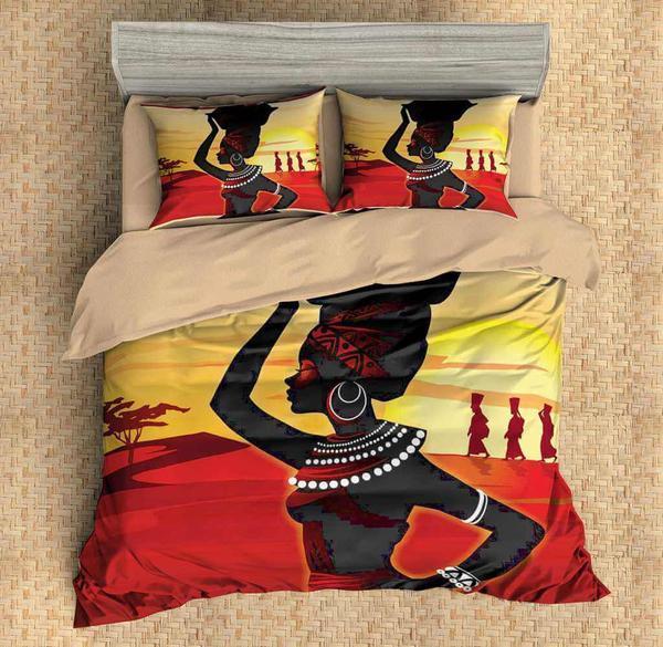 African Women 3D Customized Duvet Cover Bedding Set