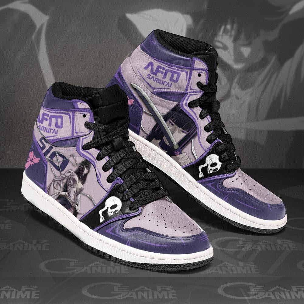Afro Samurai Sio JD1s Sneakers Anime Shoes, Air Jordan Hightop