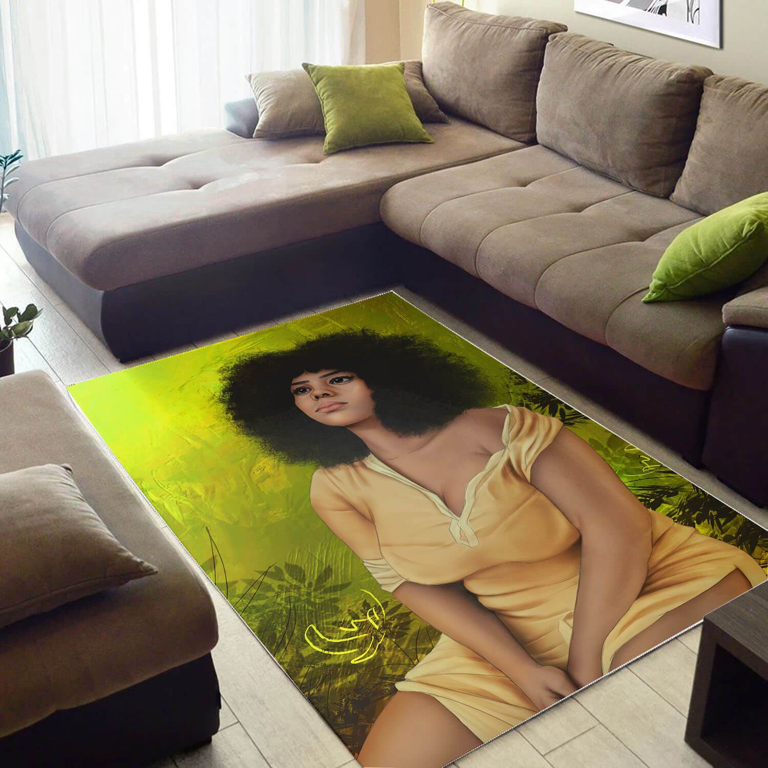 Afrocentric Beautiful Melanin Beauty Girl African American Carpet Themed Rooms Ideas Rectangle Rug
