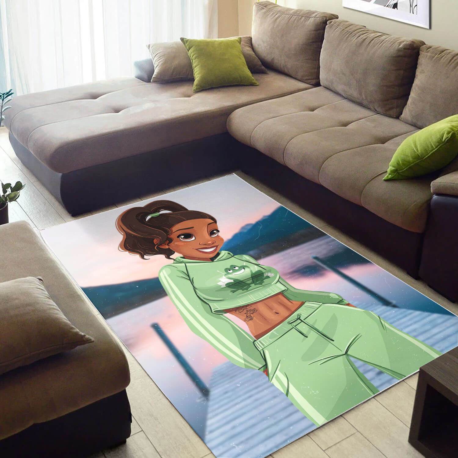 Afrocentric Pretty Melanin Girl African Inspired Home Rectangle Rug