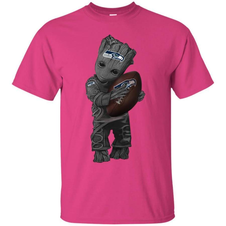 AGR Nipmytee Cool Groot With Seattle Seahawks American Football Team T-Shirt