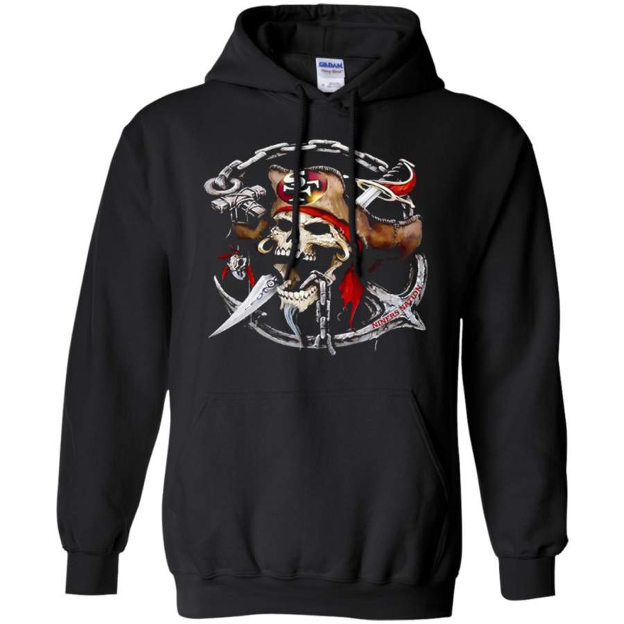 AGR San Francisco 49ers Shirt Niners Skull Nation Pullover Hoodie
