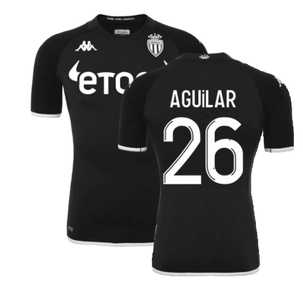 Aguilar 26 AS Monaco 2022/23 Away Player Soccer Jersey – Black