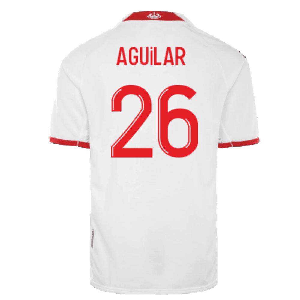 Aguilar 26 AS Monaco 2022/23 Home Player Soccer Jersey – White