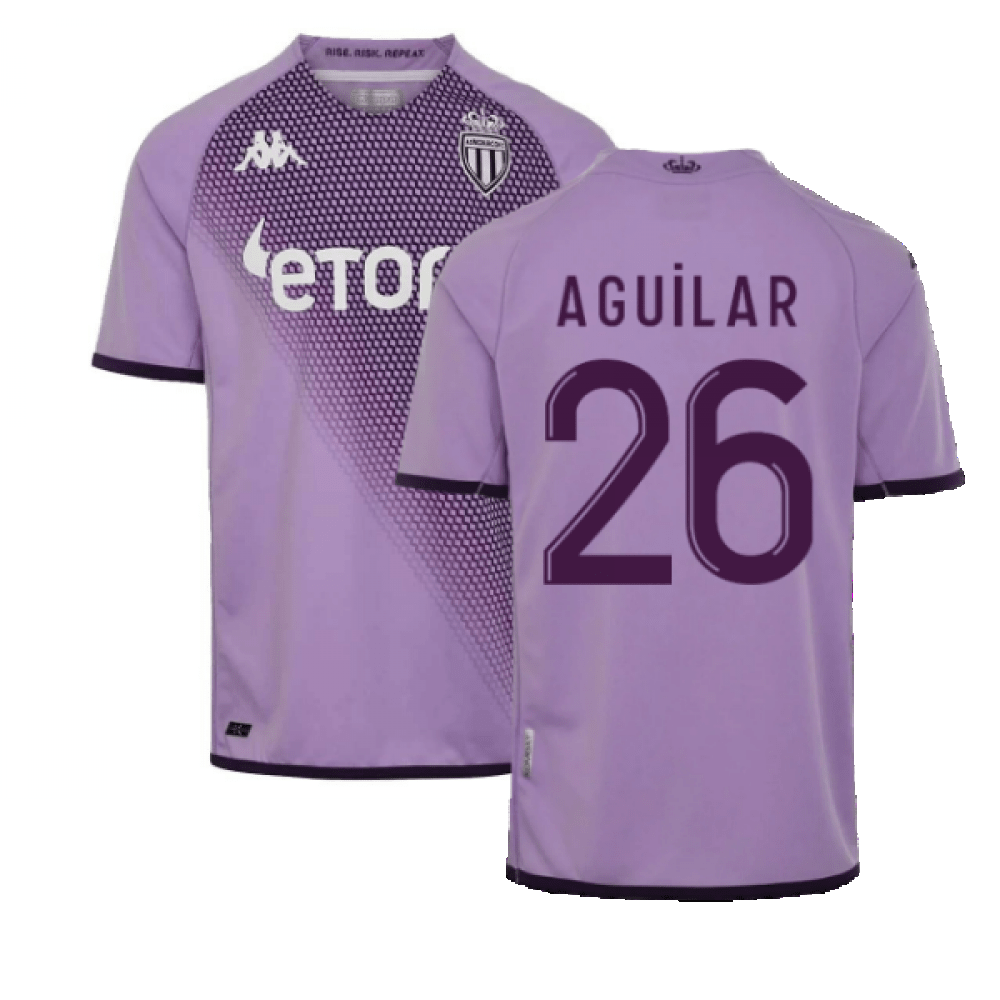 Aguilar 26 AS Monaco 2022/23 Third Player Soccer Jersey – Purple