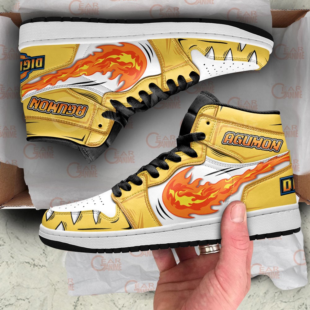 Agumon JD1s Sneakers Digimon Anime Shoes For Fans, Air Jordan Hightop
