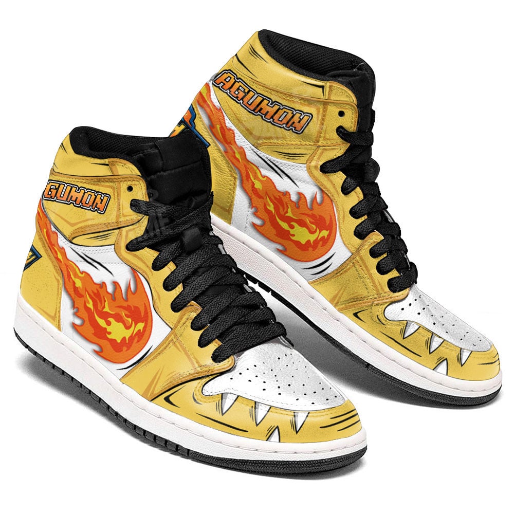 Agumon JD1s Sneakers Digimon Anime Shoes For Fans, Air Jordan Hightop