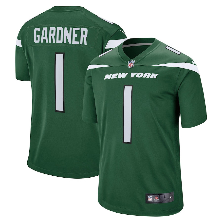 Ahmad Sauce Gardner 1 New York Jets 2022 Draft First Round Pick Game Stitched Jersey In Gotham Green