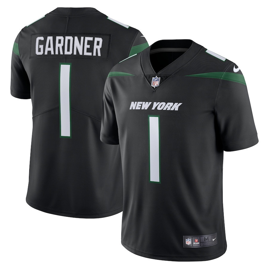 Ahmad Sauce Gardner 1 New York Jets Men’s Vapor Limited Stitched Jersey – Black