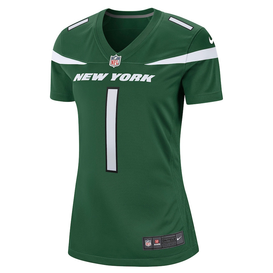 Ahmad Sauce Gardner 1 New York Jets Women’s 2022 Draft First Round Pick Game Stitched Jersey In Gotham Green
