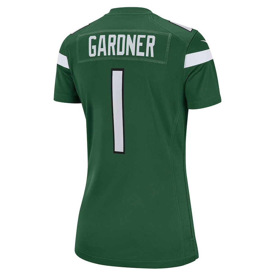 Ahmad Sauce Gardner 1 New York Jets Women’s 2022 Draft First Round Pick Game Stitched Jersey In Gotham Green
