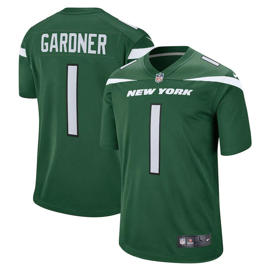 Ahmad Sauce Gardner Men's New York Jets Black Gold & White Gold Vapor Limited Game Jersey - All Stitched