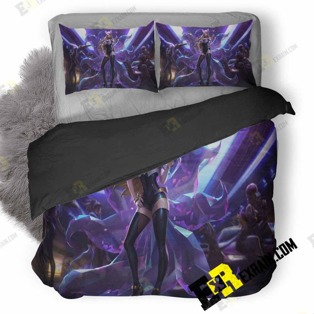 Ahri League Of Legends 5P 3D Customized Duvet Cover Bedding Set
