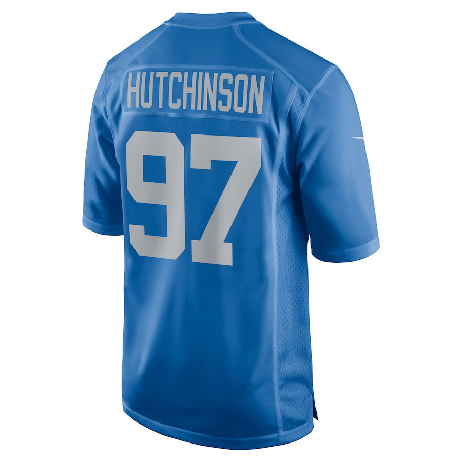 Aidan Hutchinson 97 Detroit Lions 2022 Draft First Round Pick Alternate Game Stitched Jersey In Blue