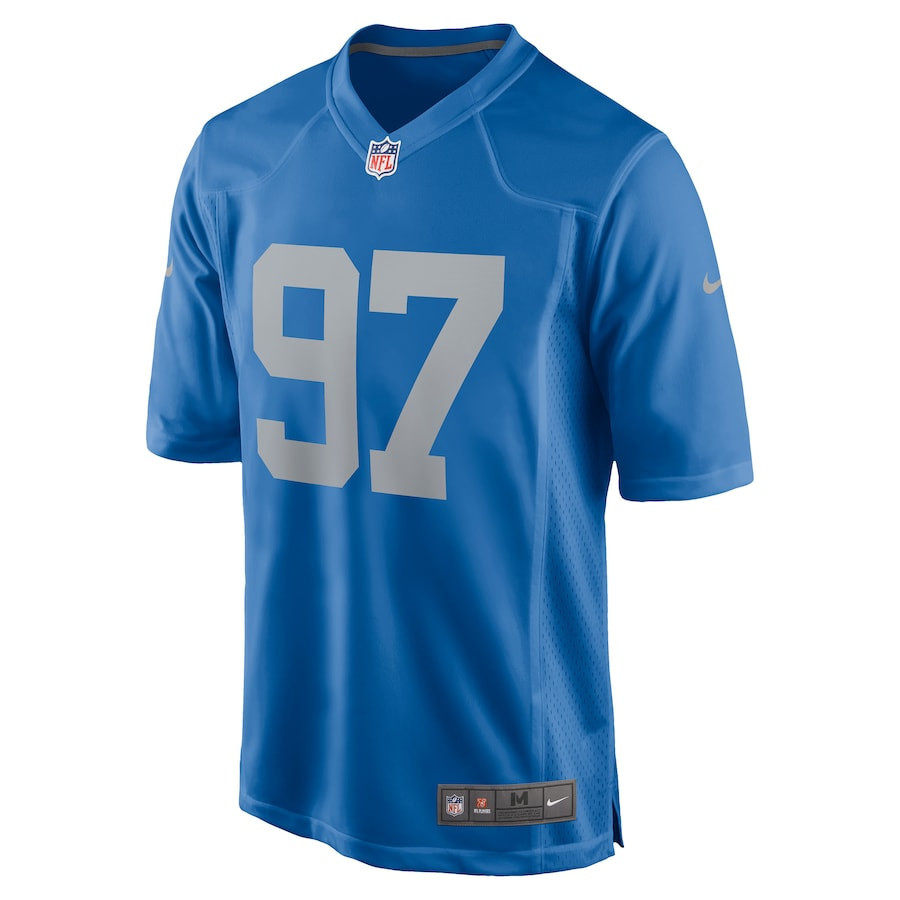 Aidan Hutchinson 97 Detroit Lions 2022 Draft First Round Pick Alternate Game Stitched Jersey In Blue