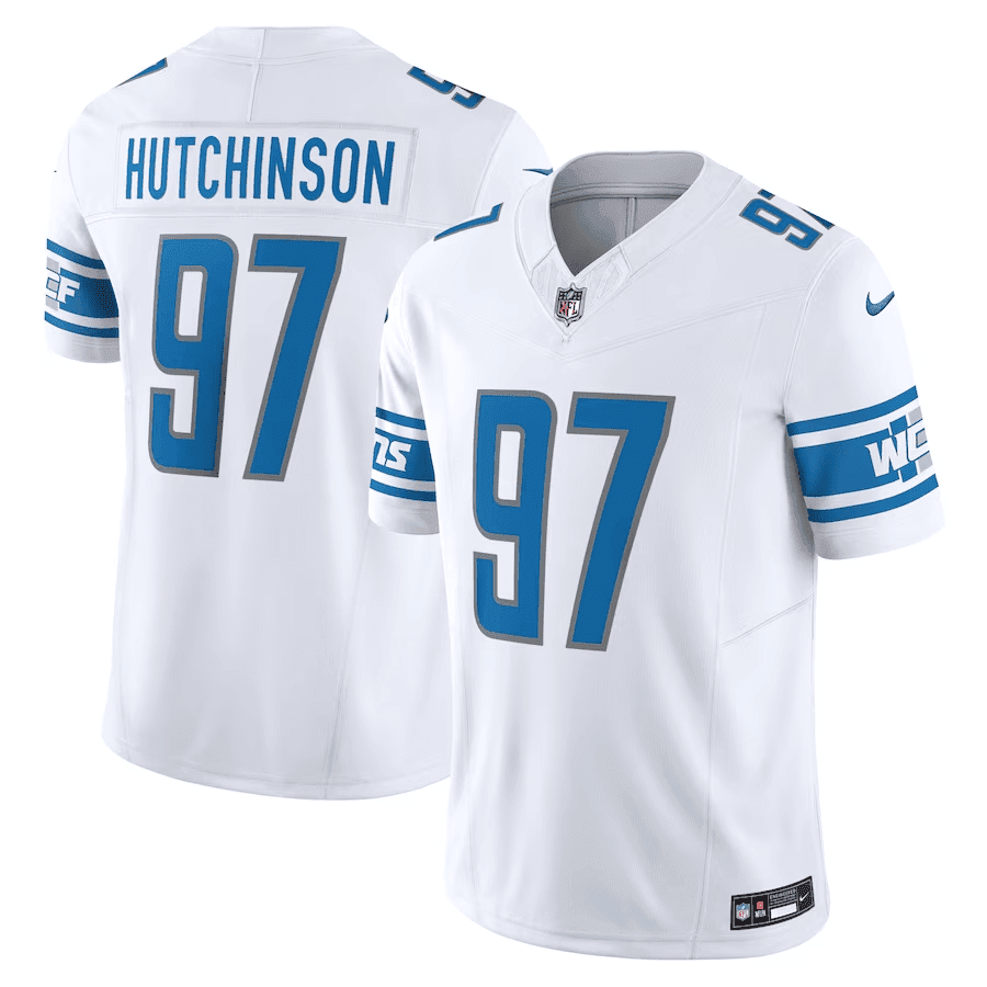 Aidan Hutchinson Detroit Lions Vapor F.U.S.E. Limited White Jersey - All Stitched 
