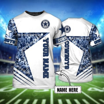 Aio Pride Dallas Cowboys- Personalized Name 3D T-Shirt