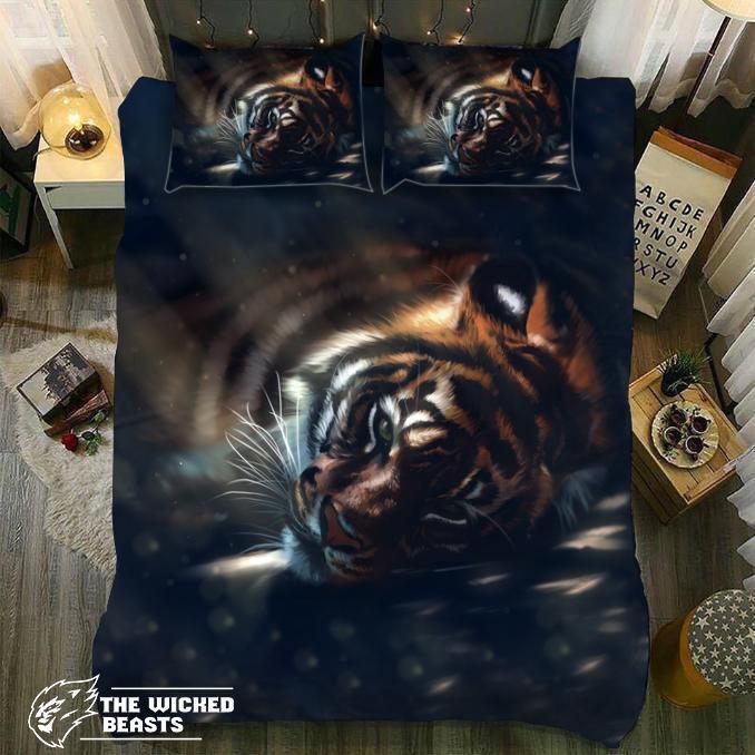 Air And Fire Tiger 3D Customized Duvet Cover Bedding Set
