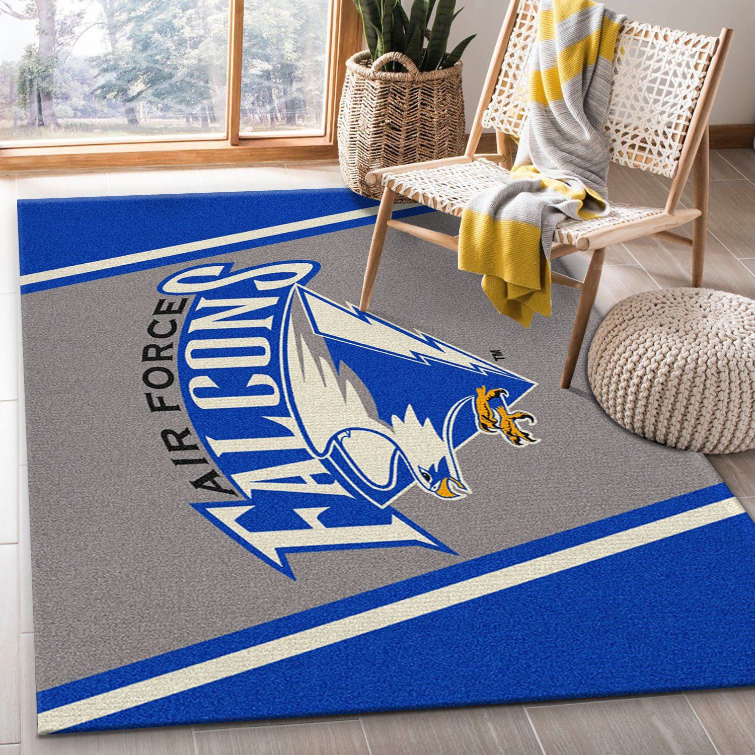 Air Force Falcons Rectangle Rug – Custom Size And Printing