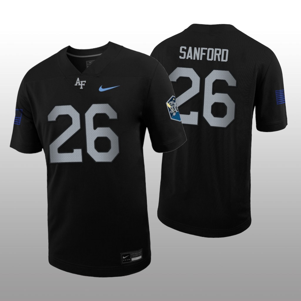 Air Force Falcons Vince Sanford Black Jersey Space Force Rivalry - Men's