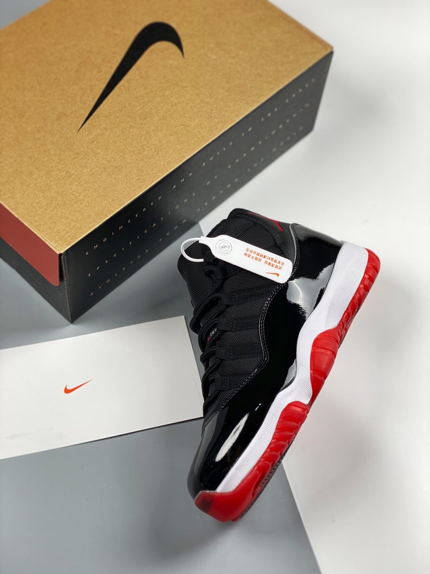 Air Jordan 11 ‘Bred 2019’ Black/White-Varsity Red For Sale