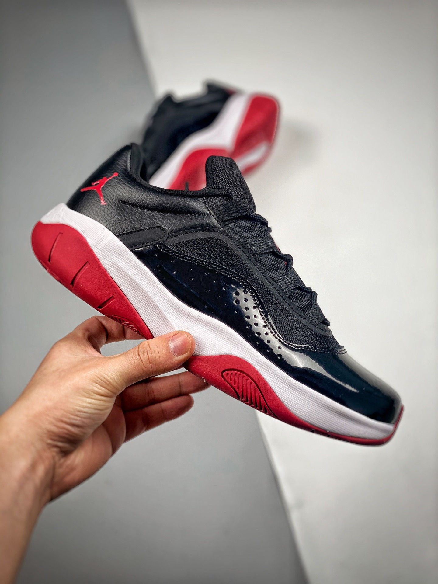 Air Jordan 11 CMFT Low ‘Bred’ Black/White-Gym Red For Sale