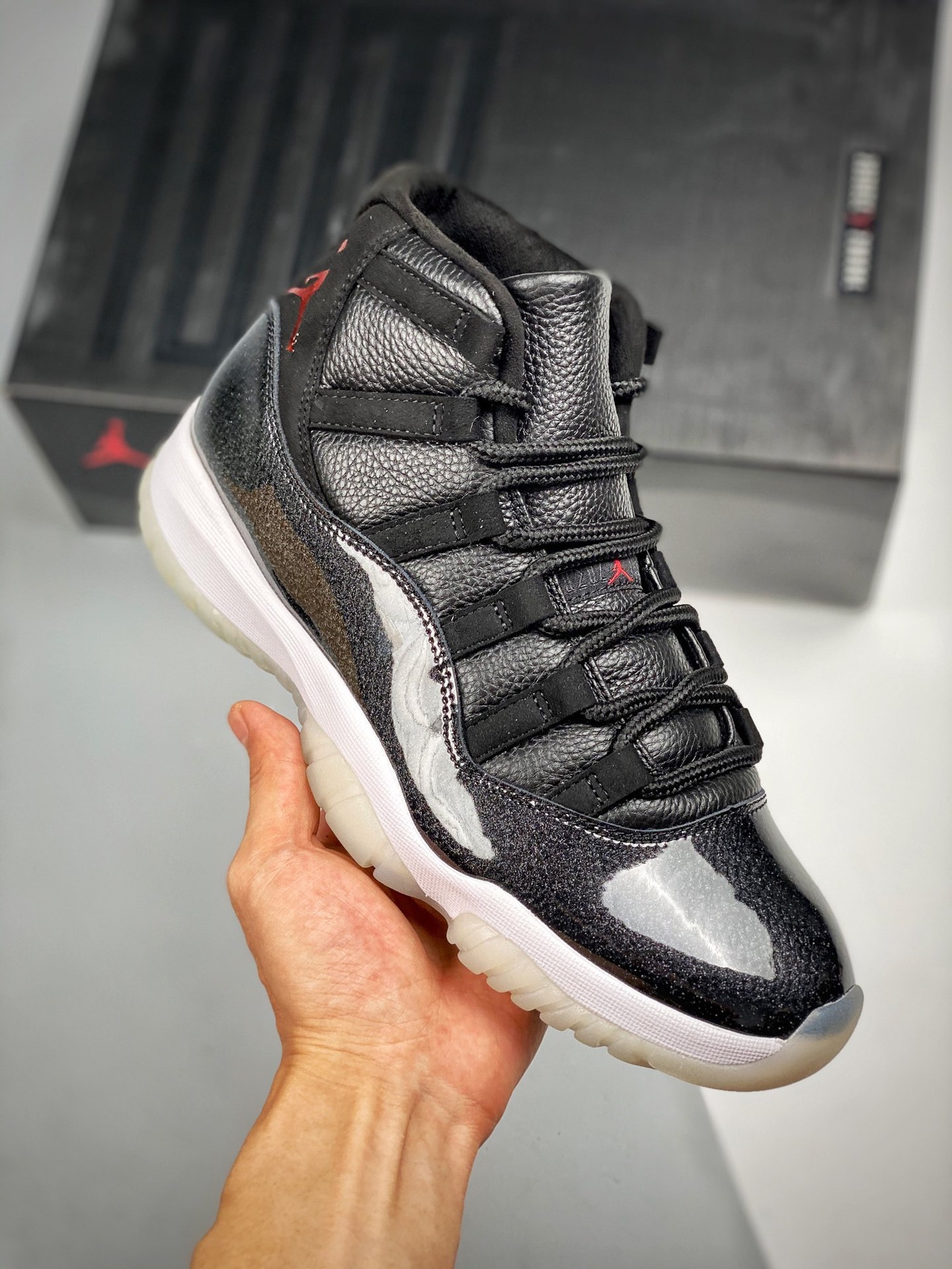 Air Jordan 11 Retro “72-10” Black/Gym Red-White For Sale